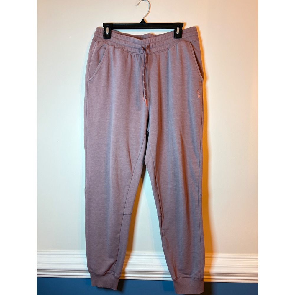 Bass Outdoor Joggers Women Medium Purple Fleece Lined Drawstring Active Pants